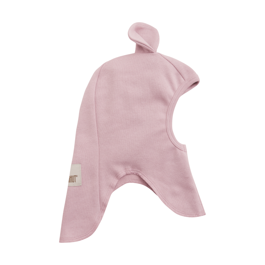 Kominiarka bawełniana z uszkami misia - Deauville Mauve / HUTTEliHUT