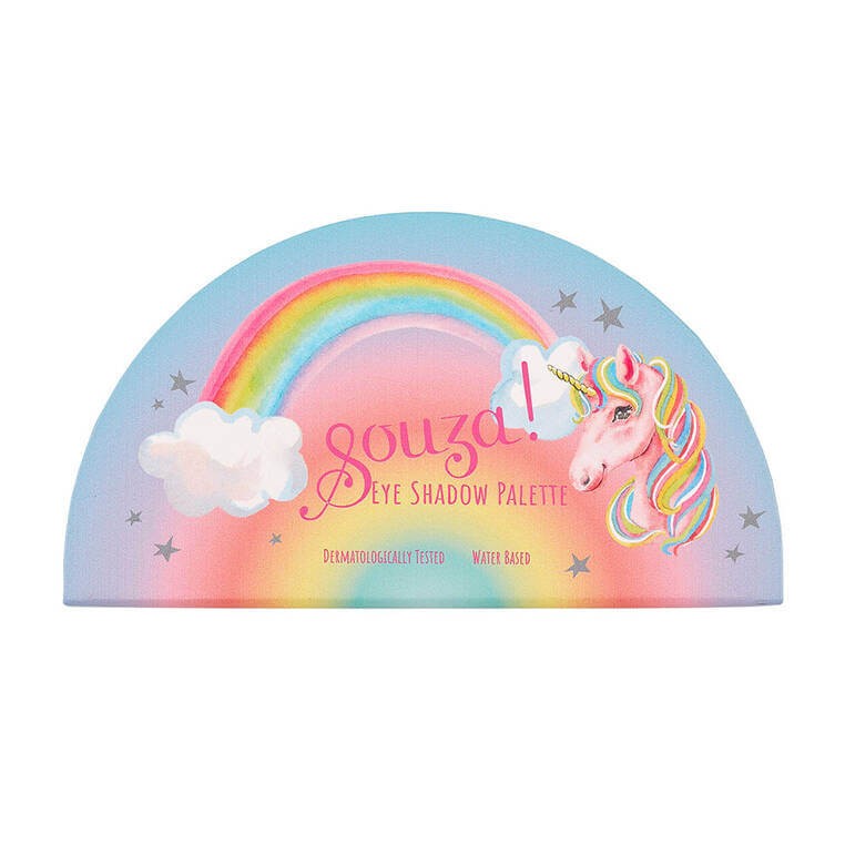Paleta cieni do powiek z lusterkiem dla dzieci 11 el. Jednorożec / Souza!