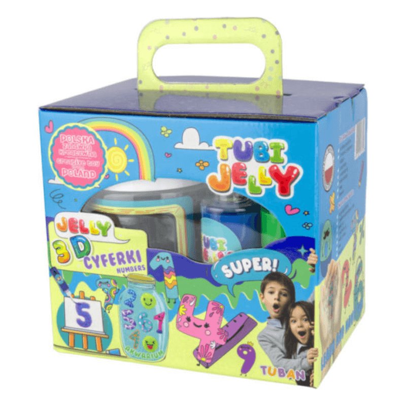 Zestaw Tubi Jelly 6 kolorów + małe akwarium - cyferki / Tuban