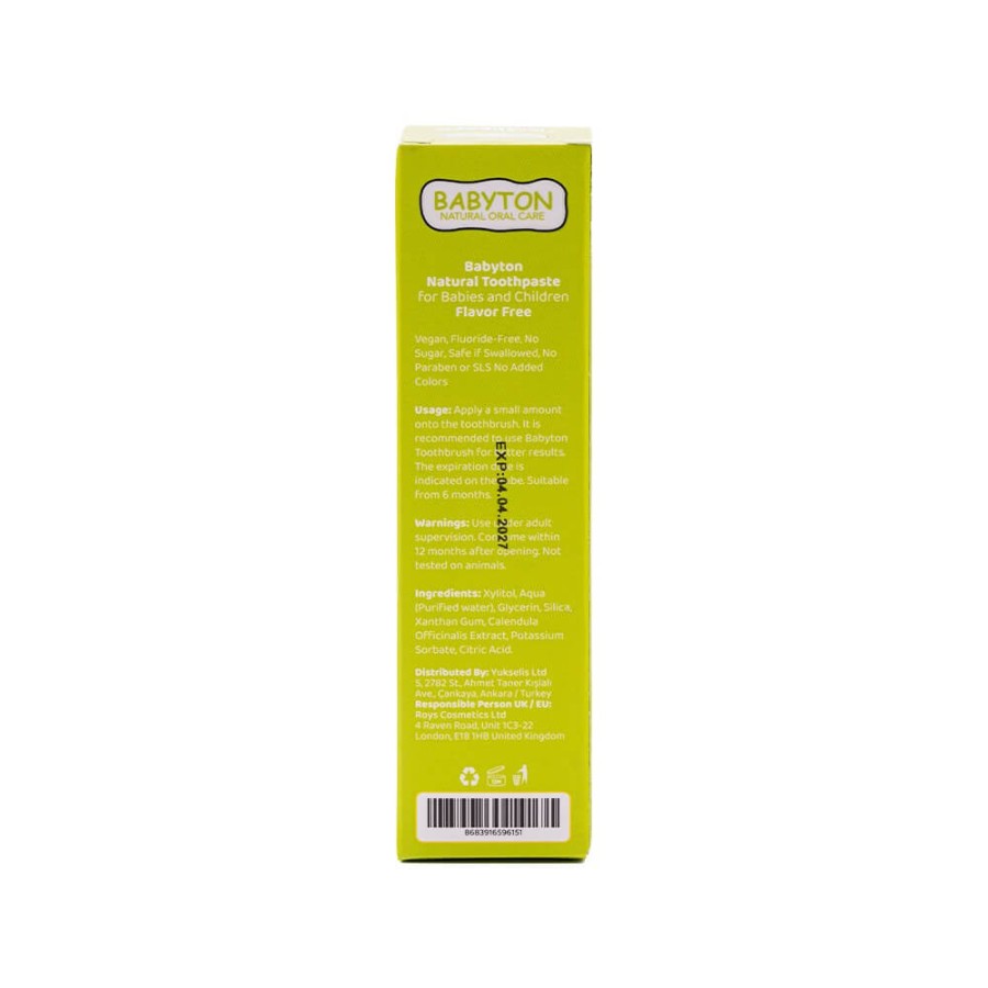 Naturalna pasta do zębów dla dzieci bez fluoru, 50g - bezsmakowa / Babyton