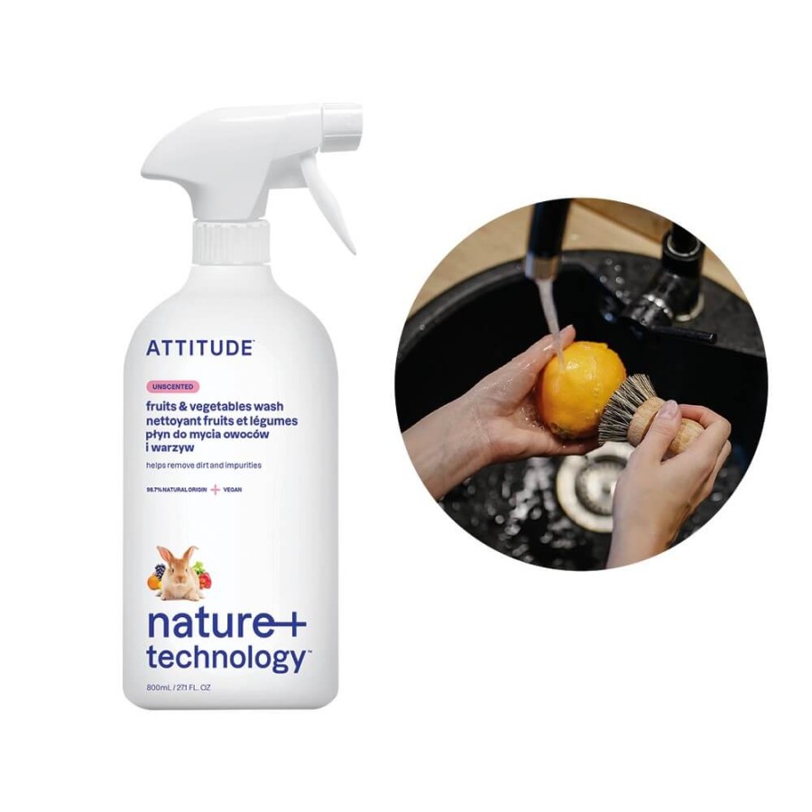 Bezzapachowy spray do mycia owoców i warzyw, 800 ml / Attitude