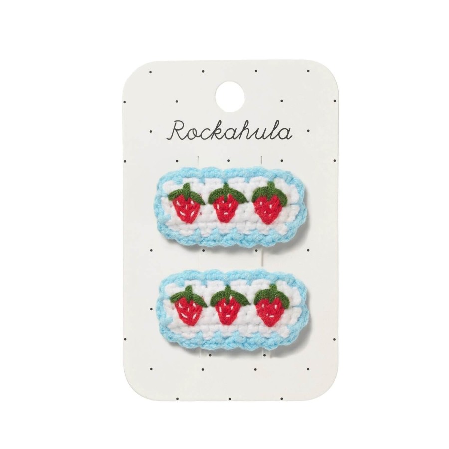 Spinki do włosów Crochet Strawberry Frill / Rockahula Kids