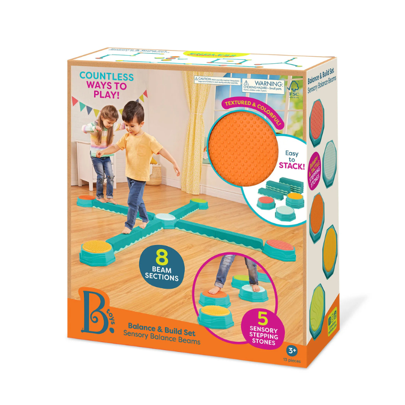 Balance & build set – kombinacyjna ścieżka sensoryczna / B.Toys