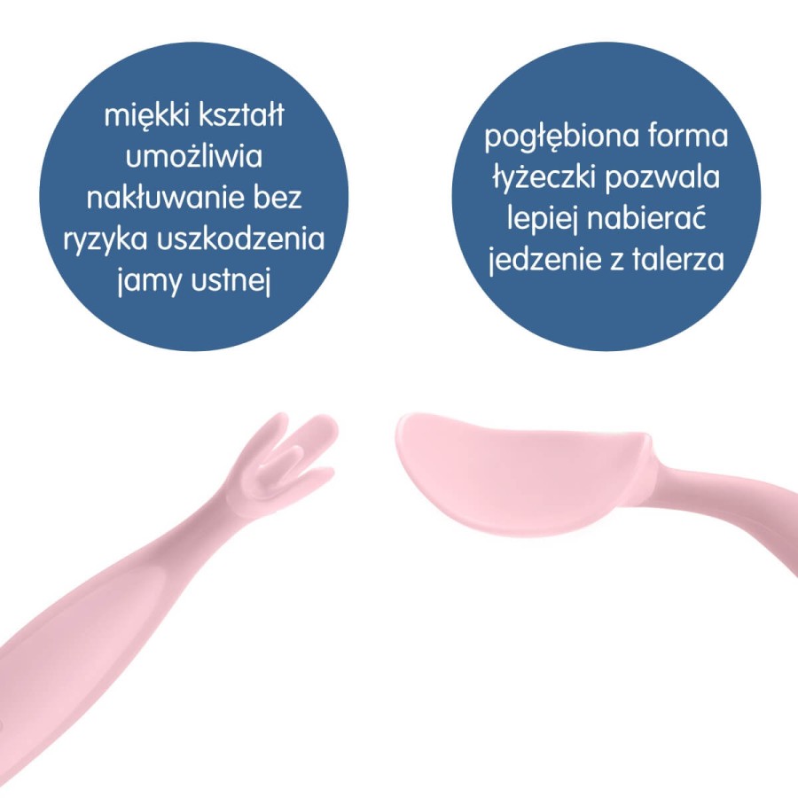 Pierwsze sztućce BLW dla niemowląt, Blush / b.box