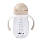 Bidon tritanowy ze słomką, 300 ml - clay earth / Beaba