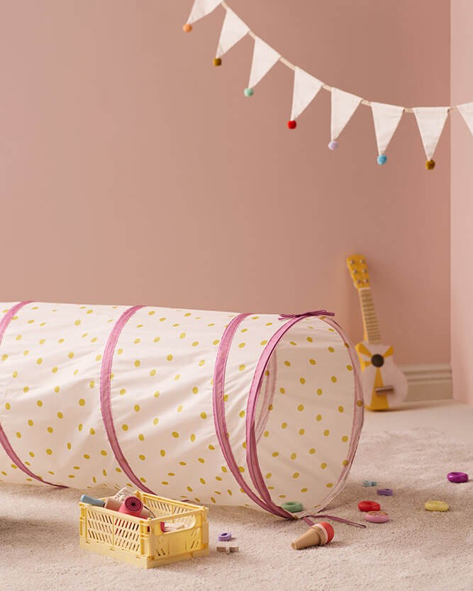 Tunel do zabawy - różowy w kropki / Kids Concept