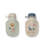 Silikonowe tubki na pokarm Lizzie, 2szt. - sea creature, sandy / Liewood