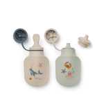 Silikonowe tubki na pokarm Lizzie, 2szt. - sea creature, sandy / Liewood