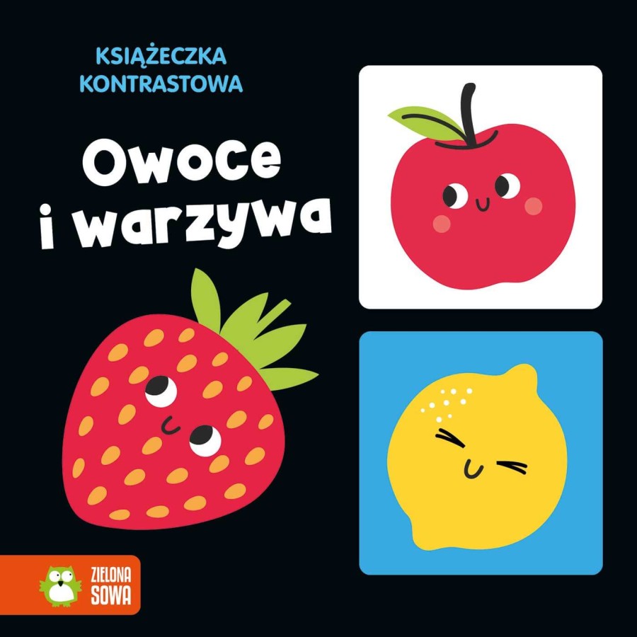 Książeczka kontrastowa. Owoce i warzywa / Zielona Sowa