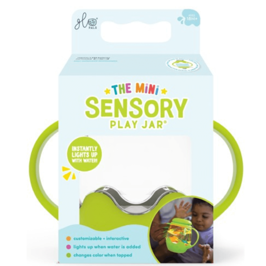 Mini słoik sensoryczny, świecący do napełnienia wodą - zielony / Glo Pals