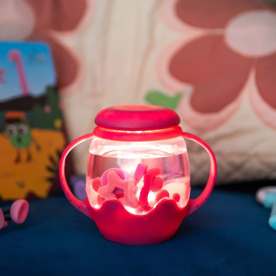 Mini słoik sensoryczny, świecący do napełnienia wodą - niebieski / Glo Pals
