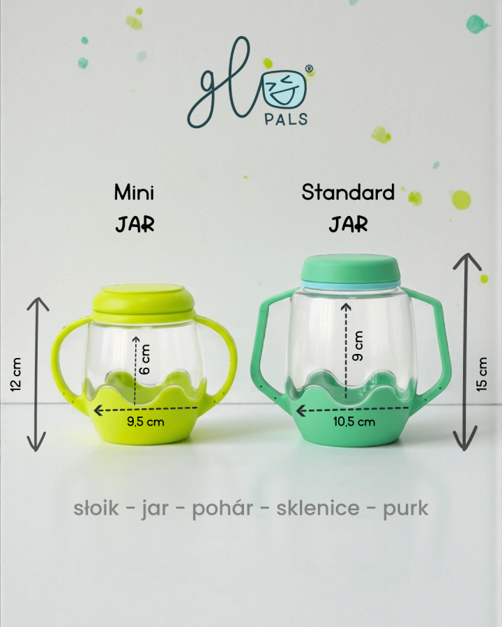 Mini słoik sensoryczny, świecący do napełnienia wodą - niebieski / Glo Pals
