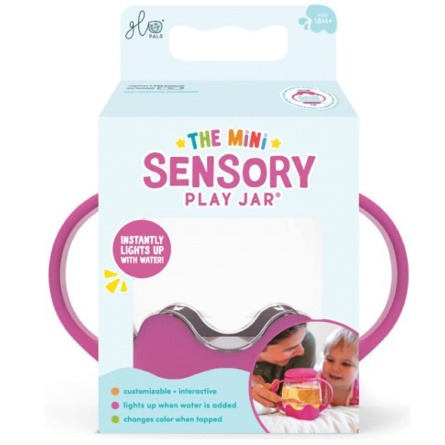 Mini słoik sensoryczny, świecący do napełnienia wodą - niebieski / Glo Pals