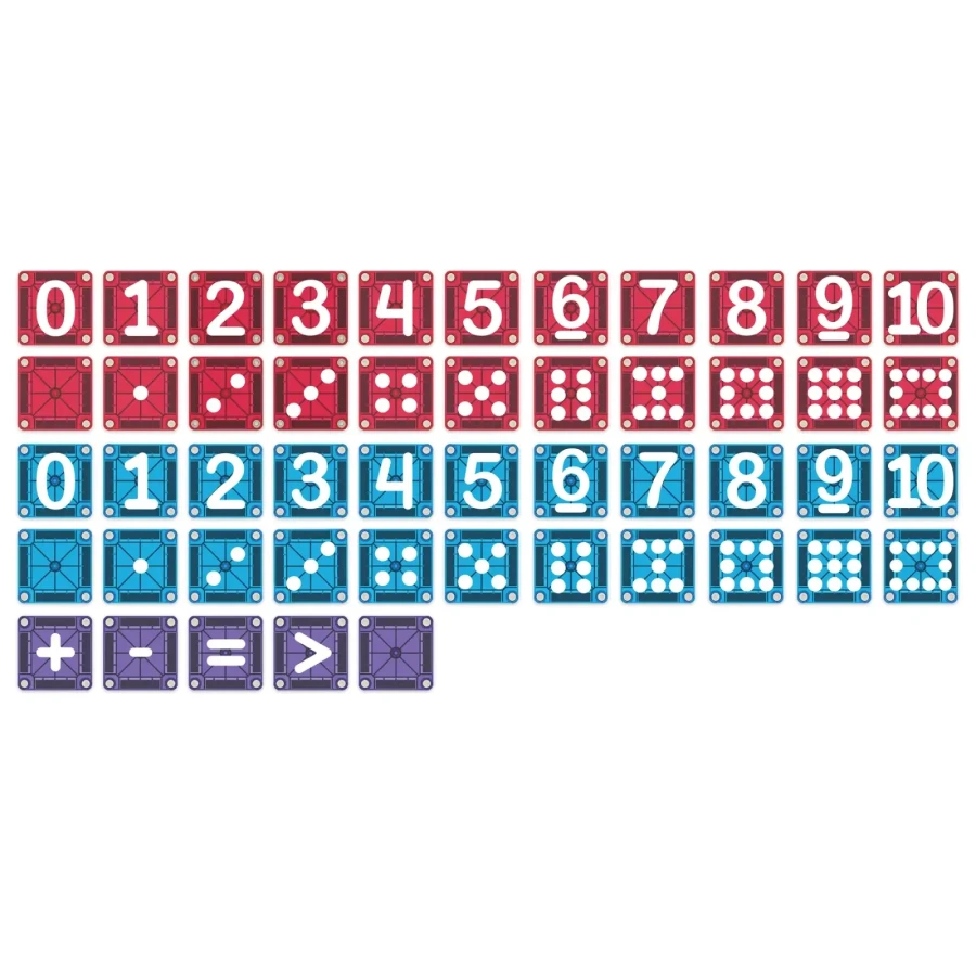 Klocki Magnetyczne Learn Numbers 56 el. / Magna-Tiles