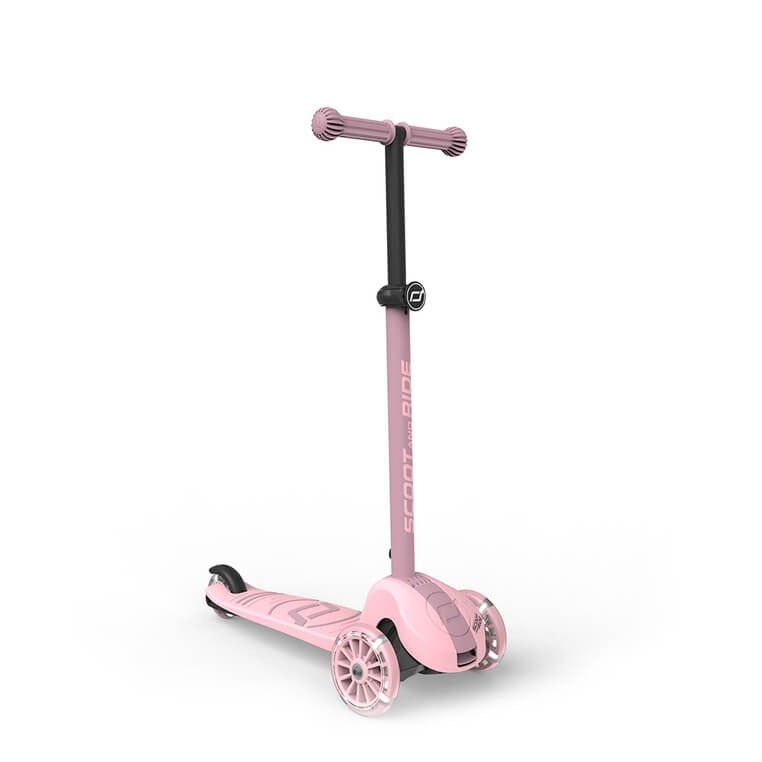 Highwaykick 3S Hulajnoga z systemem sterowania 2w1 i kółkami LED składana 3+ Rose / Scootandride