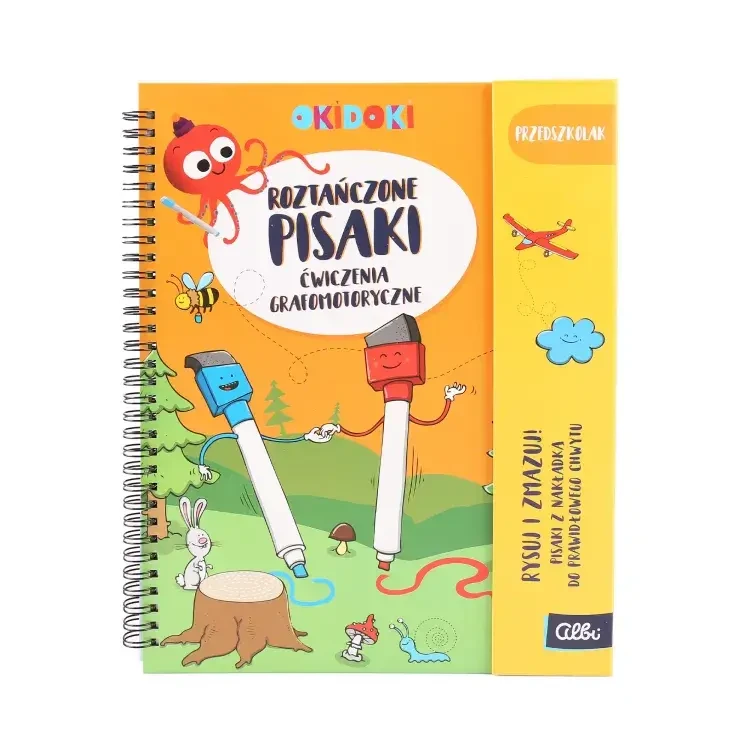 Zeszyt z zadaniami OKIDOKI Roztańczone pisaki 4+ / Albi