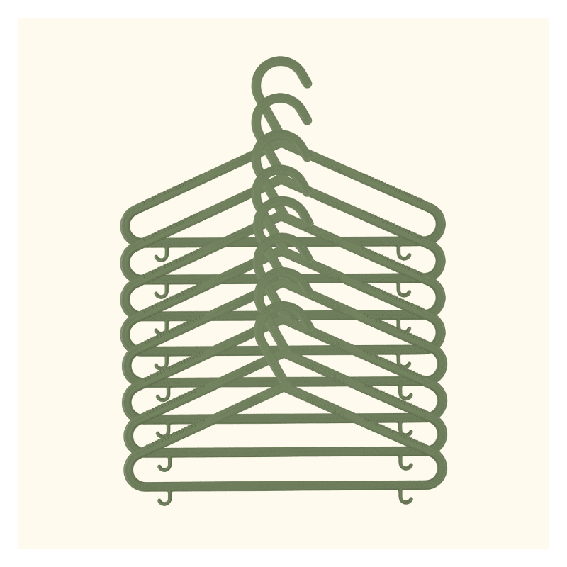 Wieszaki 8szt. - Sage Green / Mudme