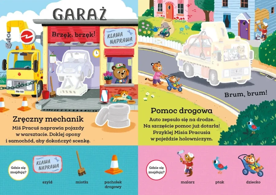 Miś Pracuś. Zawody. Książka z naklejkami / Wydawnictwo Wilga