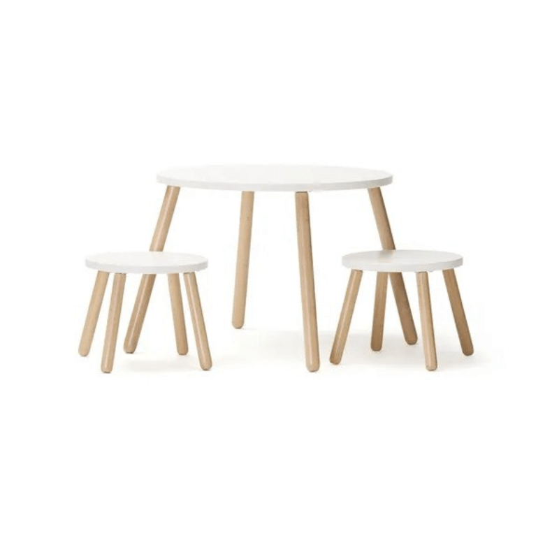 Zestaw mebli stół + krzesełka KID'S BASE - Biel / Kid's Concpet
