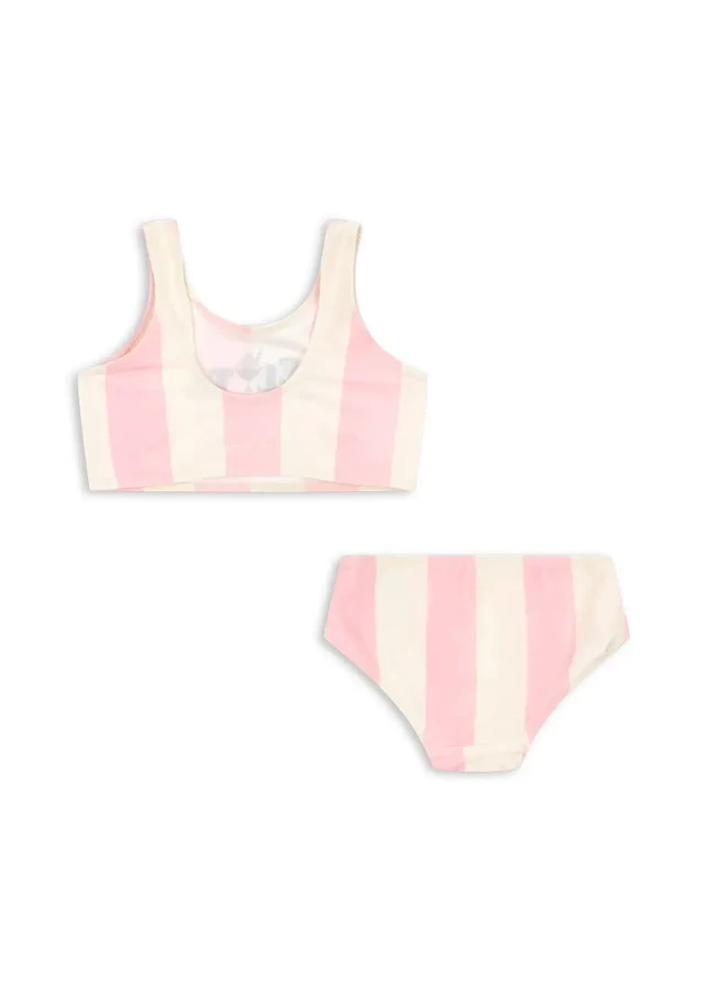 Dwuczęściowy strój kąpielowy Pomia - candy rose stripe / Konges slojd