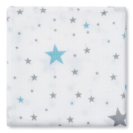 Pieluszka muślinowa 50x50 cm - STARS / Pink no More
