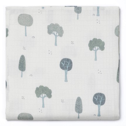 Pieluszka muślinowa 50x50 cm - TREES / Pink no More