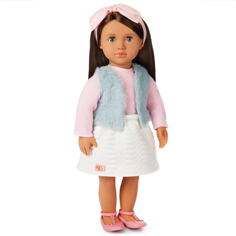 Lalka PAULINA 46cm - Brunetka w opasce z kokardką / OurGeneration