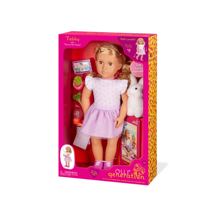 Lalka TABBY 46cm - z uroczym króliczkiem i akcesoriami / OurGeneration