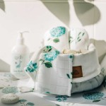 Pieluszki bambusowe 2 szt. BLUE FLOWERS / Layette