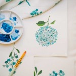 Pieluszki bambusowe 2 szt. BLUE FLOWERS / Layette