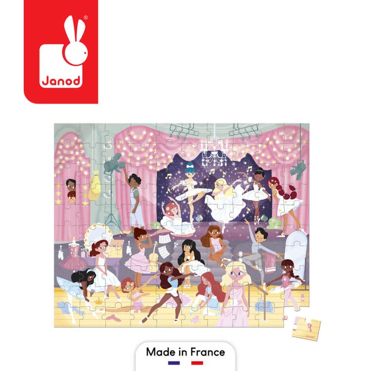 Puzzle w walizce Tancerki 100 elementów 6+ / Janod