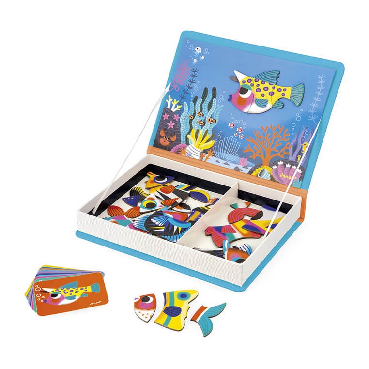 Magnetyczna układanka Tropikalne ryby Magnetibook 3+ / Janod