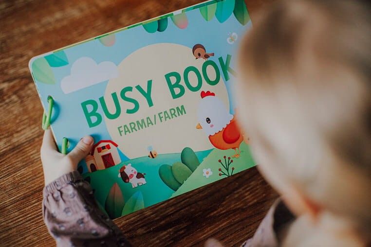 Książeczka z zadaniami Busy Book Farma 3+ / Janod