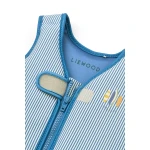Kamizelka do pływania Dove Seersucker Swim Vest - Stripe Riverside, Creme de la creme / Liewood