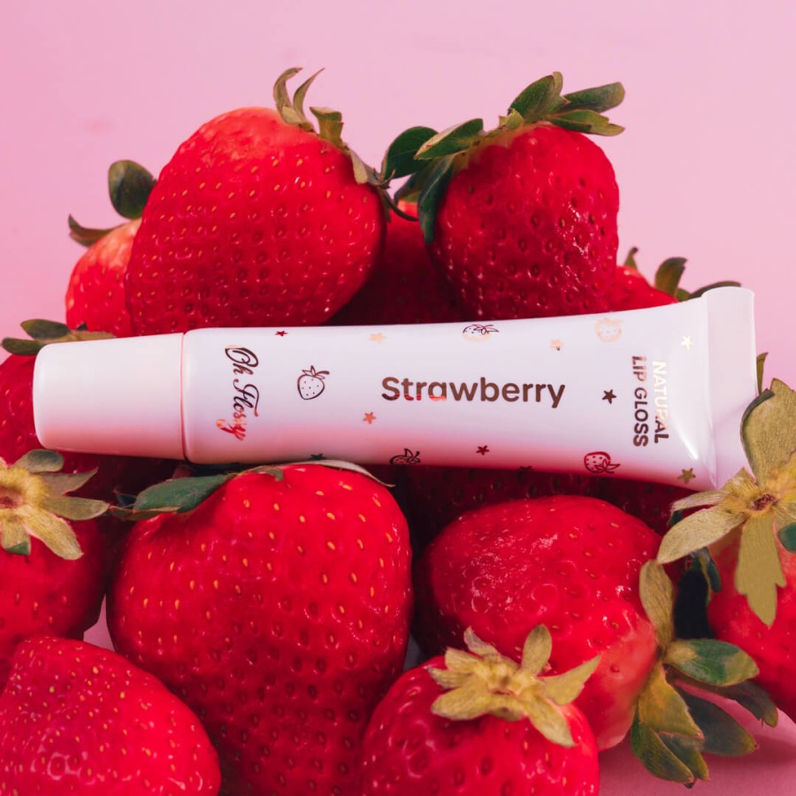 Naturalna pomadka nawilżająca, błyszczyk - STRAWBERRY / Oh Flossy