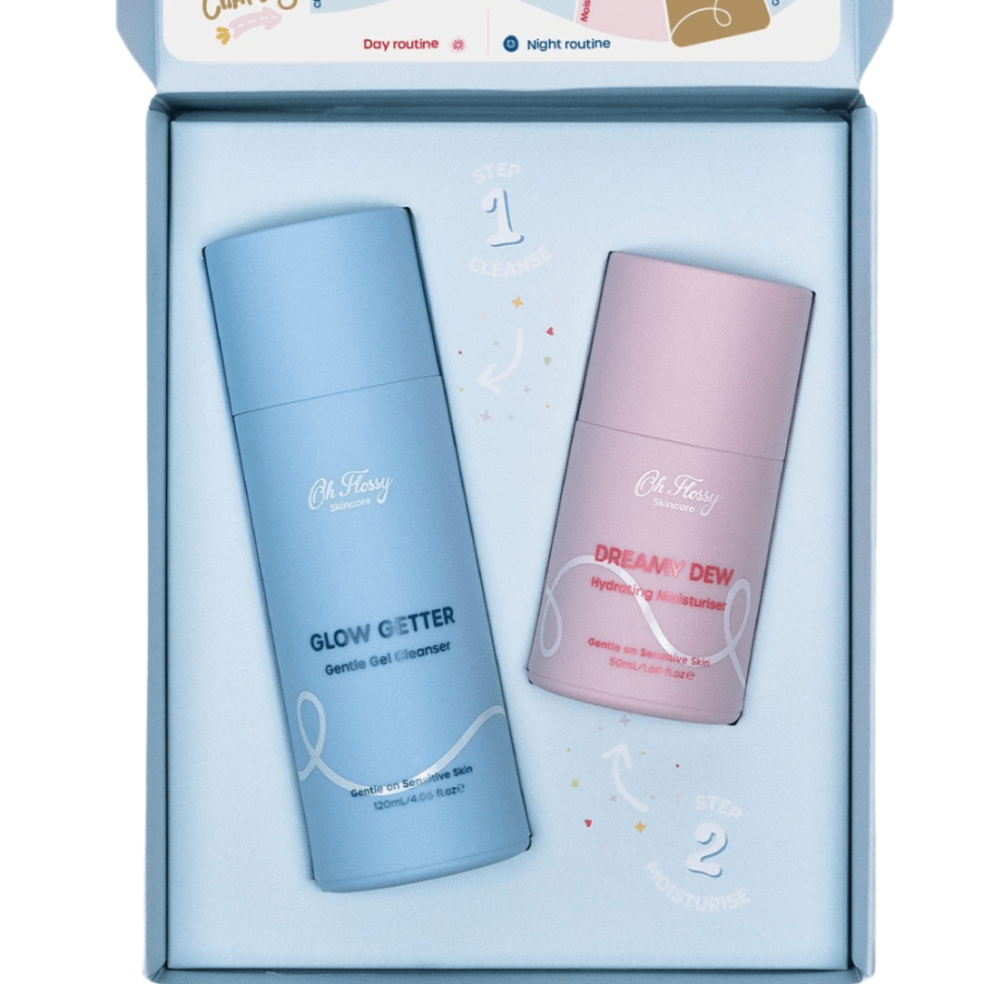 Zestaw Pielęgnacyjny dla dzieci i nastolatków 8-14 lat, Żel 120ml + Krem 50ml / Oh Flossy