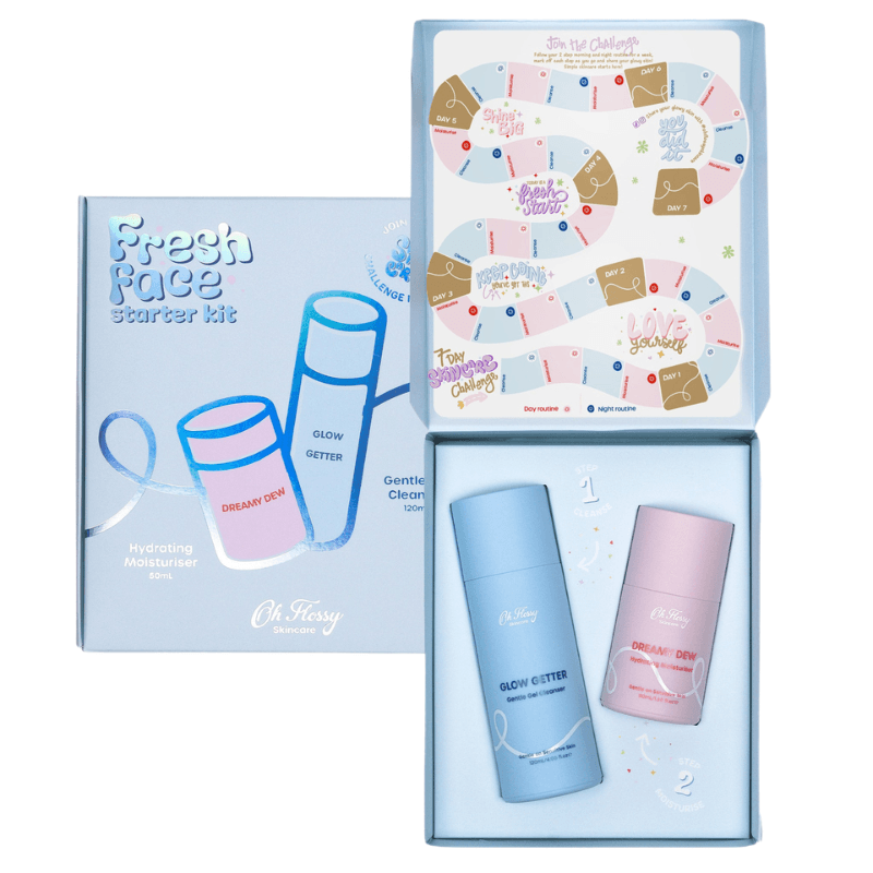 Zestaw Pielęgnacyjny dla dzieci i nastolatków 8-14 lat, Żel 120ml + Krem 50ml / Oh Flossy