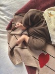 Koc merino - sweatheart baby bordowy / The Story Makers