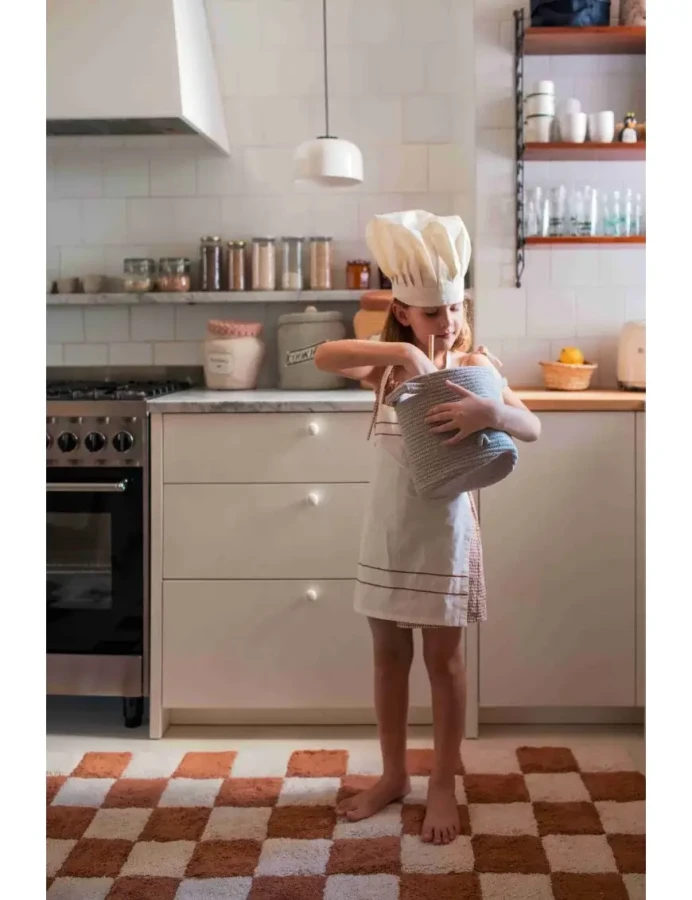 Dywan Bawełniany Kitchen Tiles Toffee 90 × 130 cm / Lorena Canals