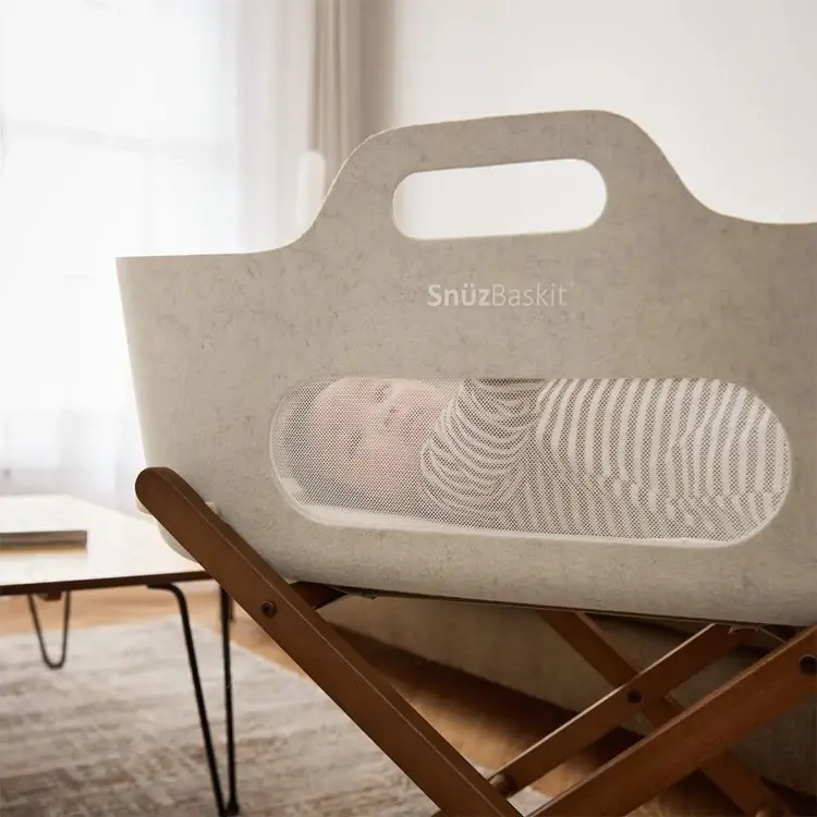 Kosz Mojżesza ze stojakiem SnuzBaskit - beżowy / Snuz