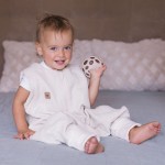 Śpiworek do spania muślinowy z nogawkami 0,5 TOG Malaga - Vanilla / Zaffiro