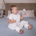 Śpiworek do spania muślinowy z nogawkami 0,5 TOG Malaga - Vanilla / Zaffiro