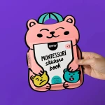 Książeczka Montessori z naklejkami O EMOCJACH / OMY