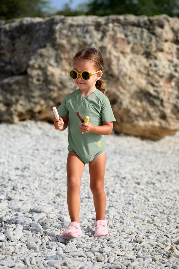 Kombinezon do pływania z krótkim rękawem UV60 Splash & Fun - Green / Lassig