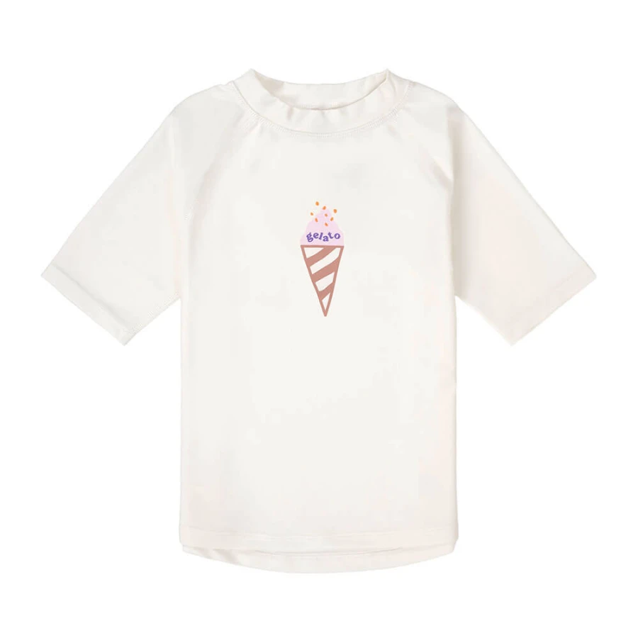 Koszulka do pływania z krótkim rękawem przeciwsłoneczna UV60 Splash & Fun Ice Cream - Sea Salt / Lassig