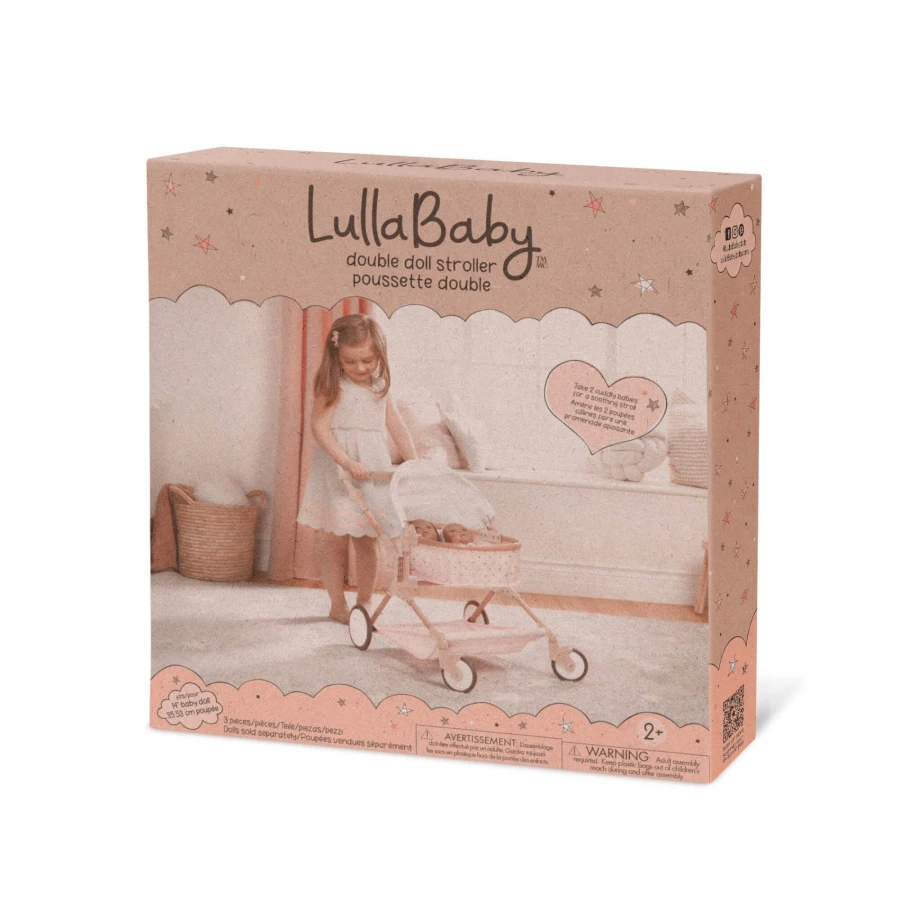 Podwójny głęboki WÓZEK dla lalek / LullaBaby