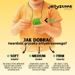 Gryzak terapeutyczny, antystresowy naszyjnik Robot - Purple Grape / Jellystone