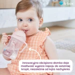 Zestaw na start 3w1, bidon 240ml Borówkowy, smycz Ocean breeze, zapasowe słomki / b.box