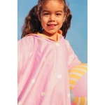 Dwustronne poncho kąpielowe dla dzieci Banana Pink / QUUT
