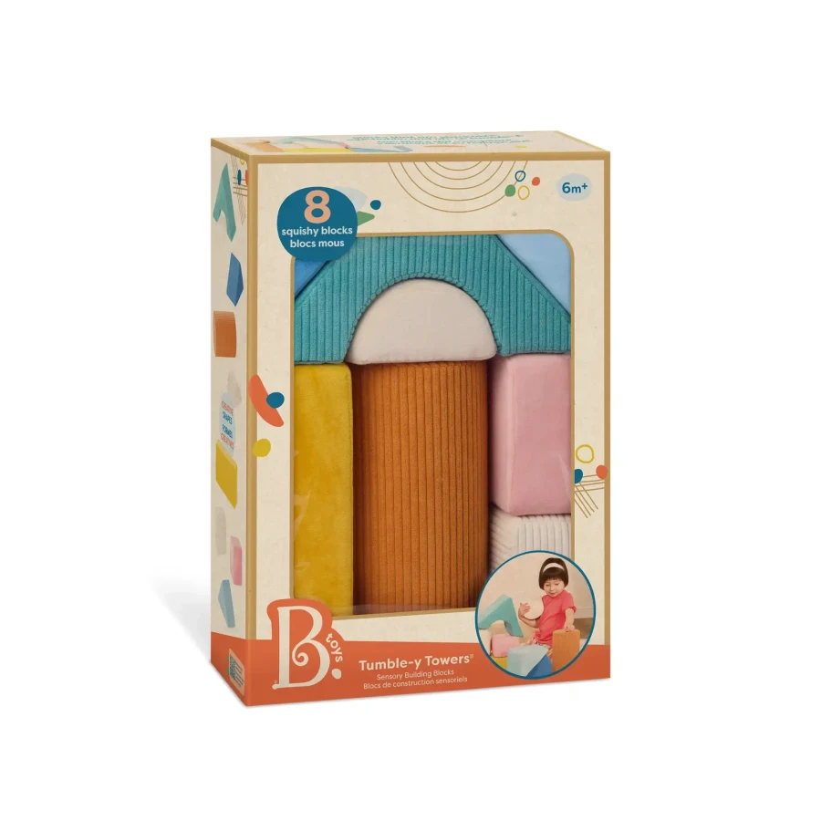 Wielkie pluszowe klocki konstrukcyjne - Tumble-y Towers / B.toys